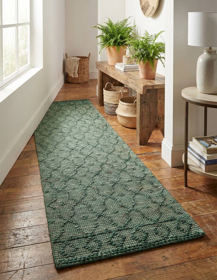 Detail image of 2' x 8' Hand Woven Larsa Jute Runner Rug