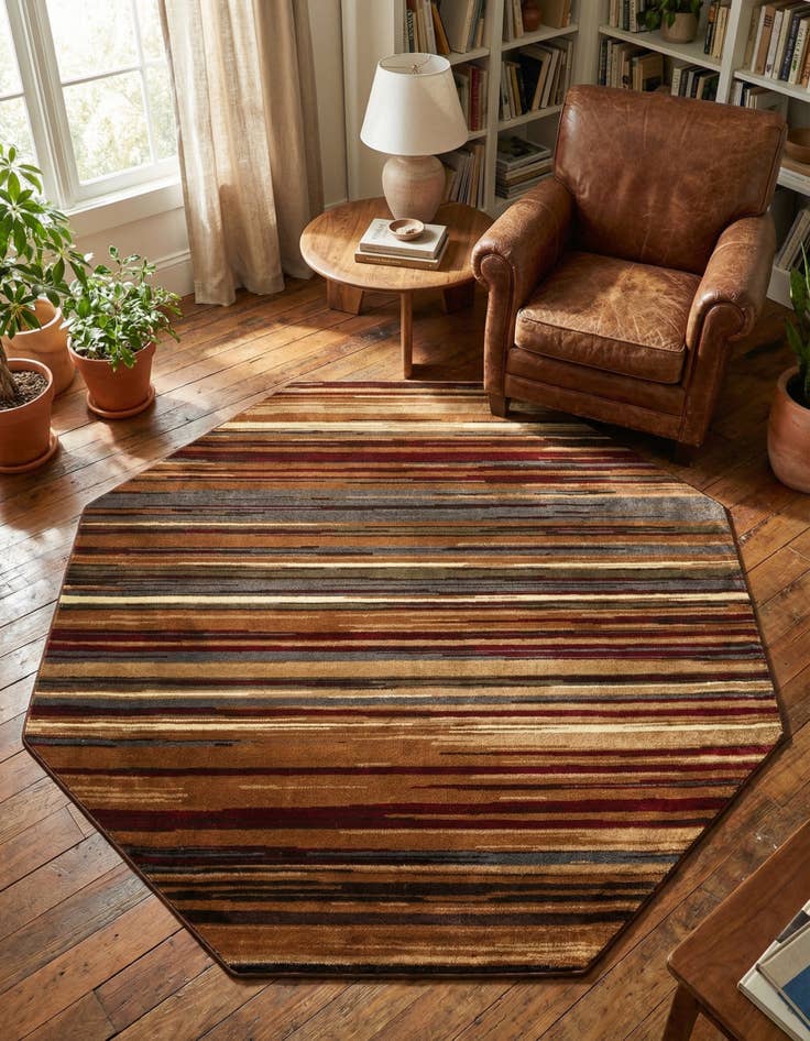 Detail image of 7' 10 x 7' 10 Coffee Shop Octagon Rug