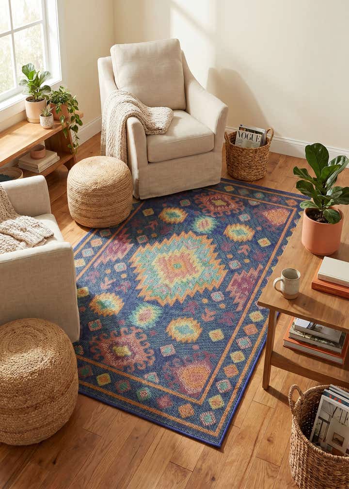 4' 1 x 6' 1 Easy-Clean Baja Indoor / Outdoor Rug