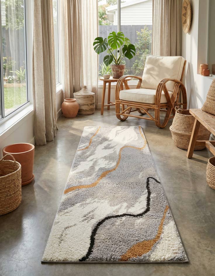 Detail image of 2' x 6' Sepia Runner Rug