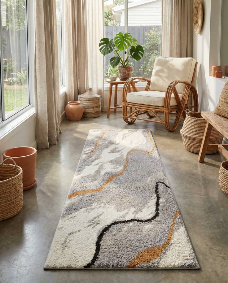 Detail image of 2' x 6' Sepia Runner Rug