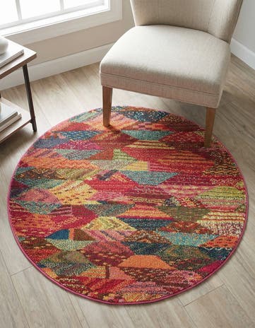 Washable Mesa Round Rug