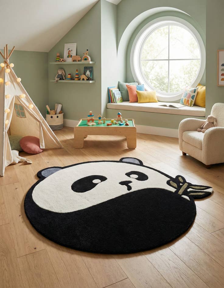 Detail image of 6' 1 x 6' 1 Playtime Kids Wool Freeform Rug