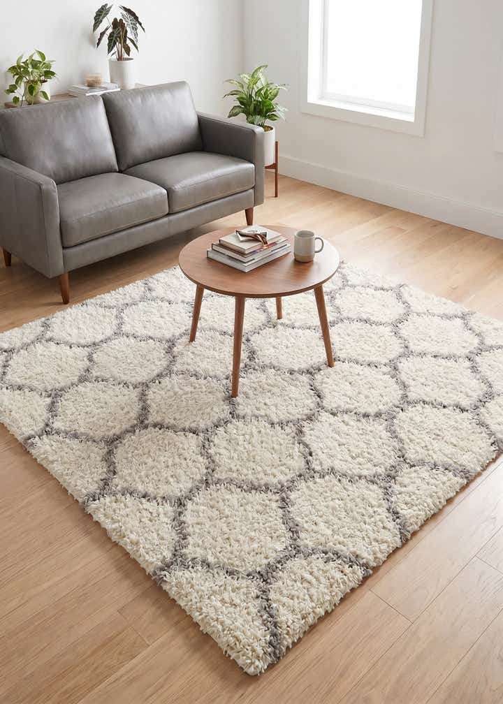 5' 3 x 5' 3 Lattice Shag Square Rug