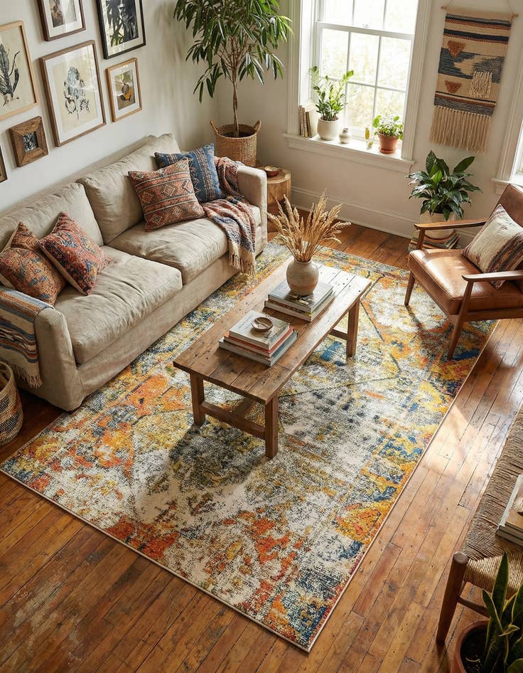 Detail image of 5' x 8' Washable El Paso Rug