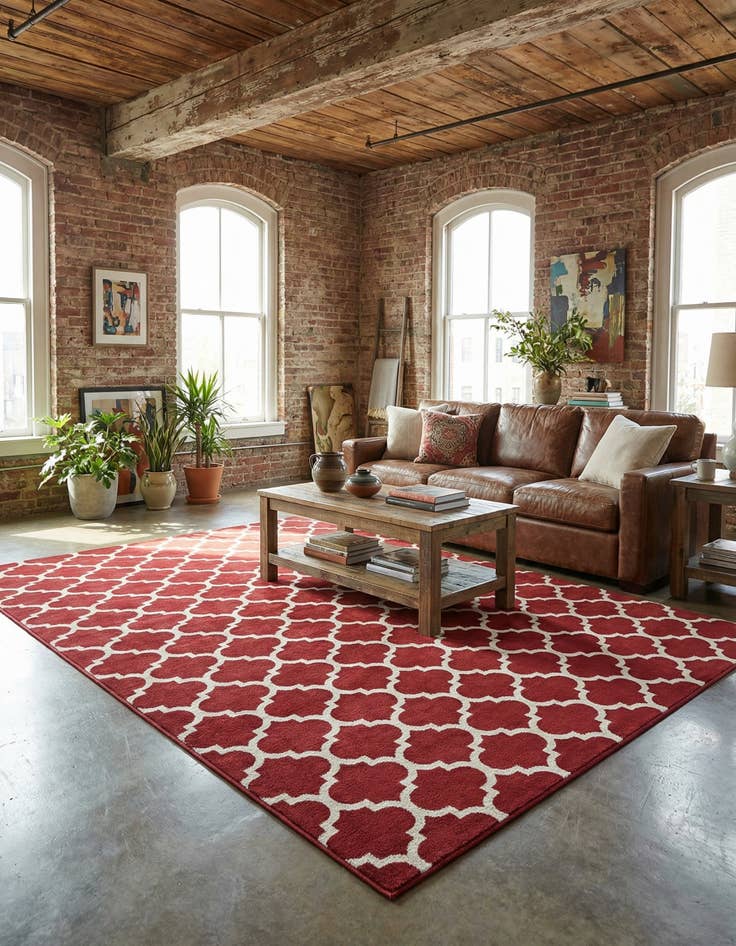 Detail image of 10' 8 x 16' 5 Lattice Rug