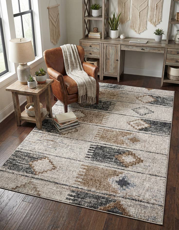 Detail image of 4' x 6' Eco Southwestern Rug