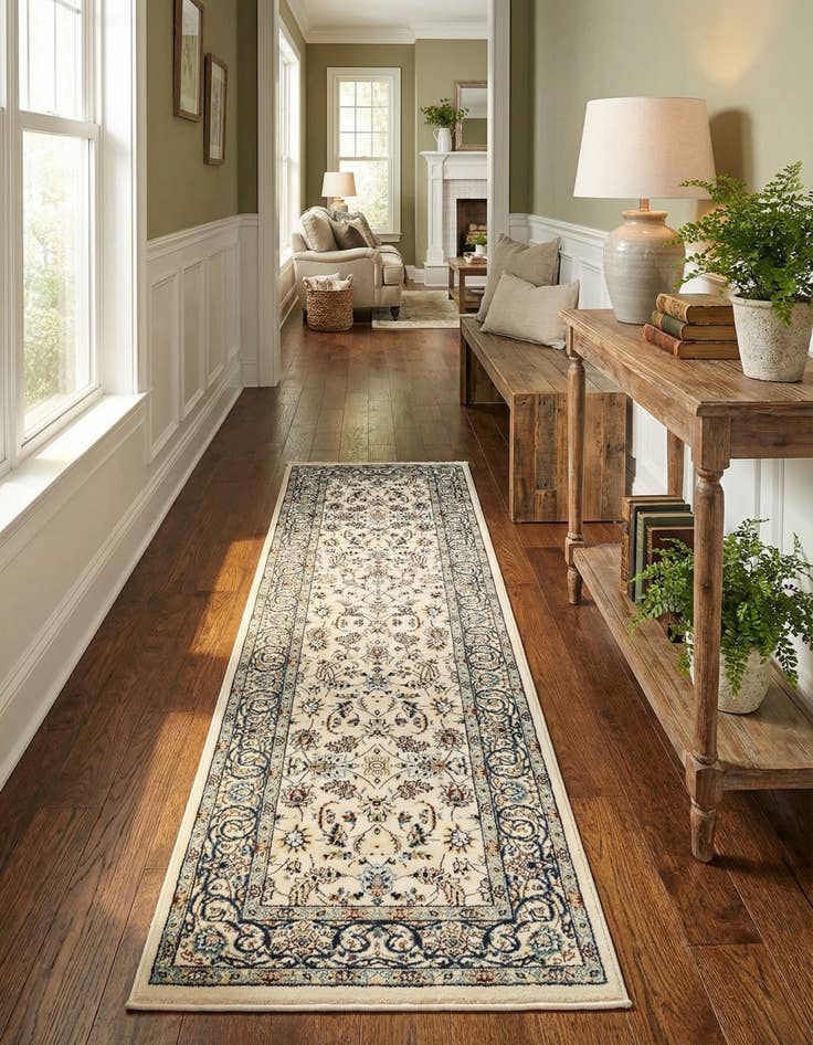 Detail image of  2' 7 x 10' Nain Design Runner Rug