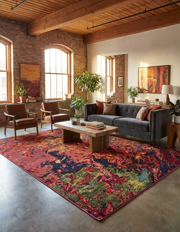 Detail image of 7' 10 x 10'  Washable Haerfest Rug