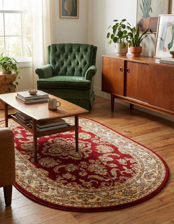 Detail image of 5' 3 x 8' Classic Agra Oval Rug