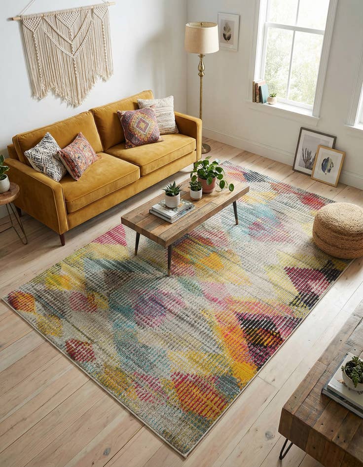 Detail image of 5' x 8' Washable Theia Rug