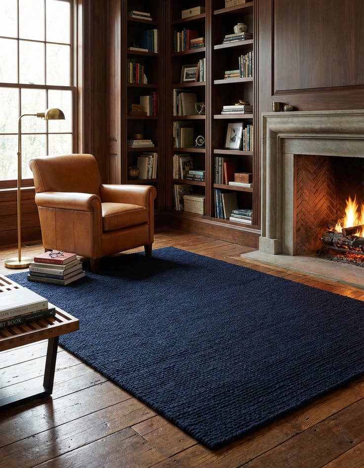 Detail image of 5' 1 x 8'  Hand Woven Lana New Zealand Wool Rug