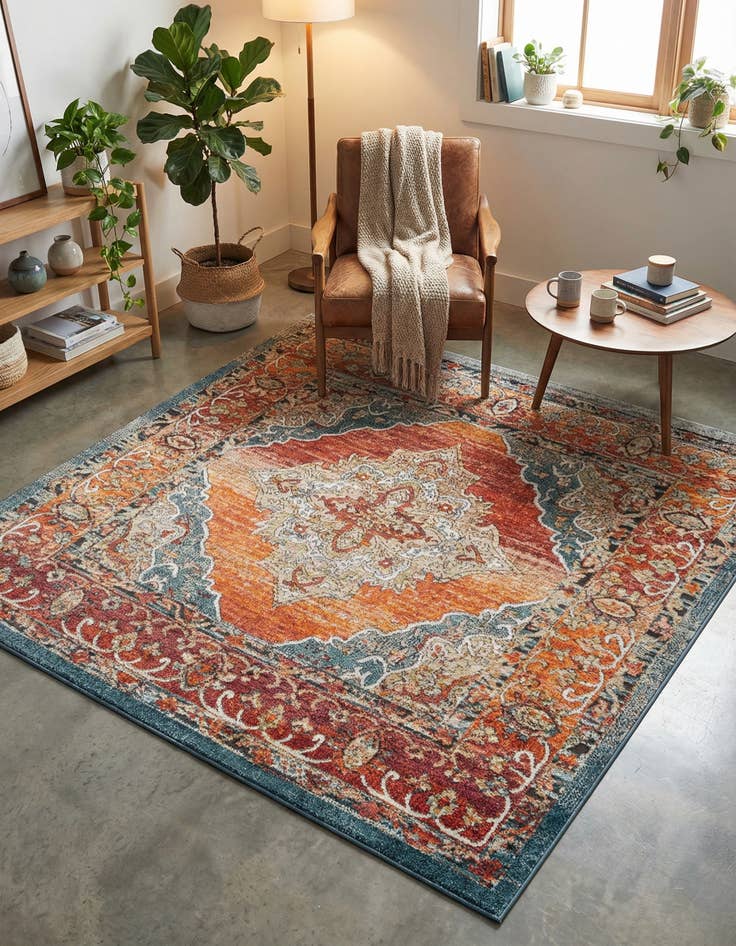 Detail image of 6' x 6' Isabella Square Rug