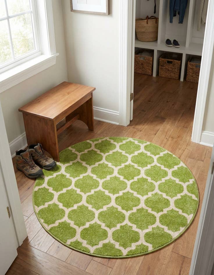 Detail image of  3' x 3' Lattice Round Rug