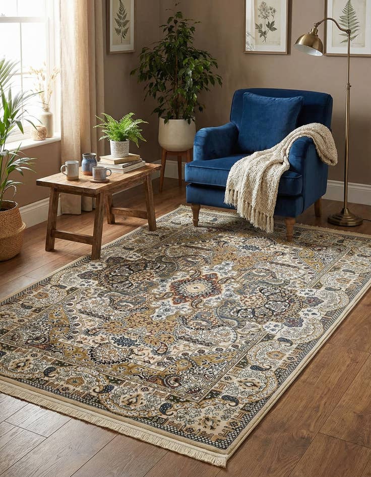 Detail image of 5' 3 x 8' Nain Design Rug