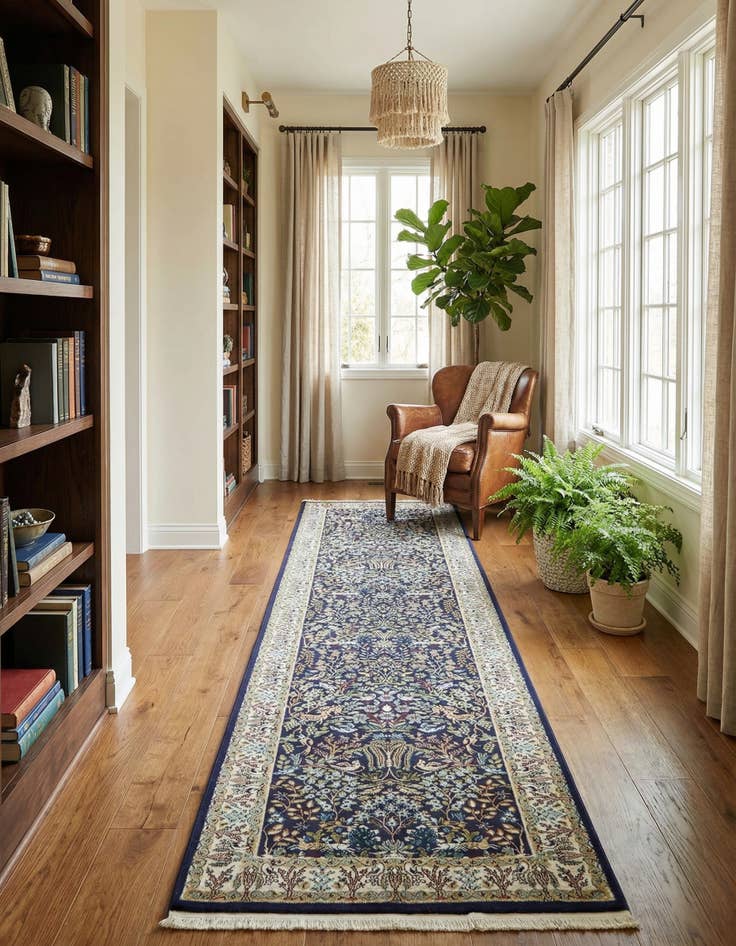 Detail image of  3' x 13' Nain Design Runner Rug