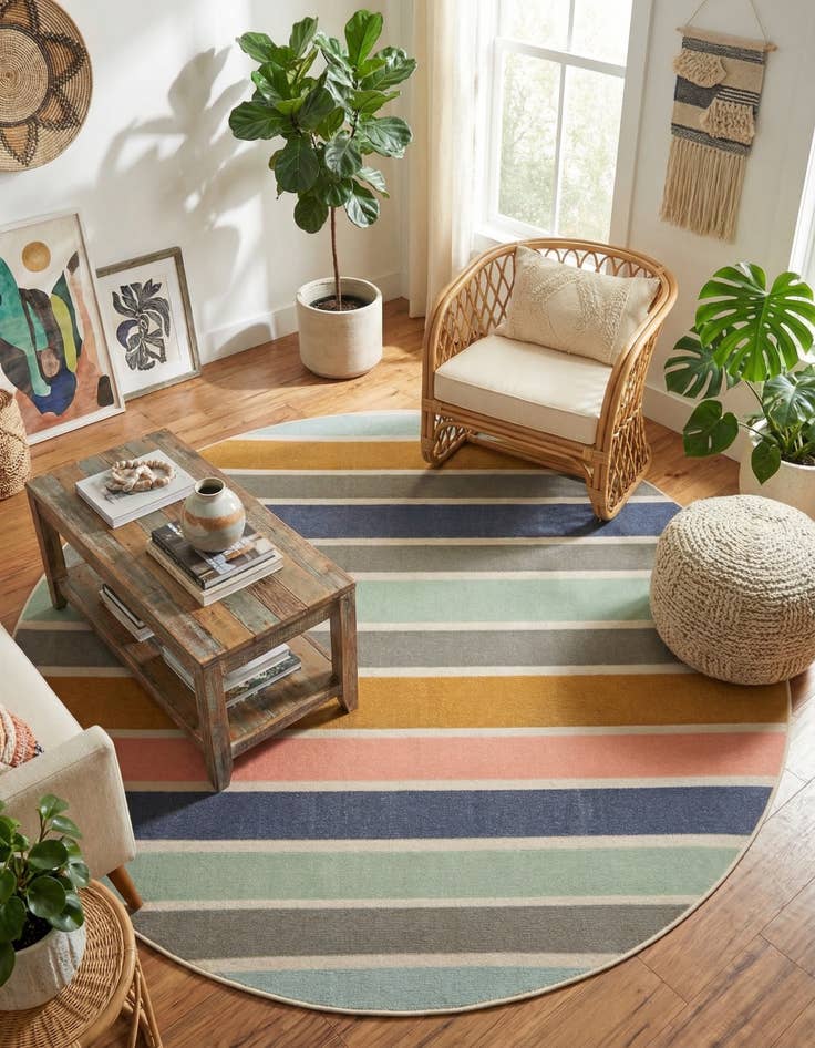 Detail image of 7' x 7' Lotus Round Rug