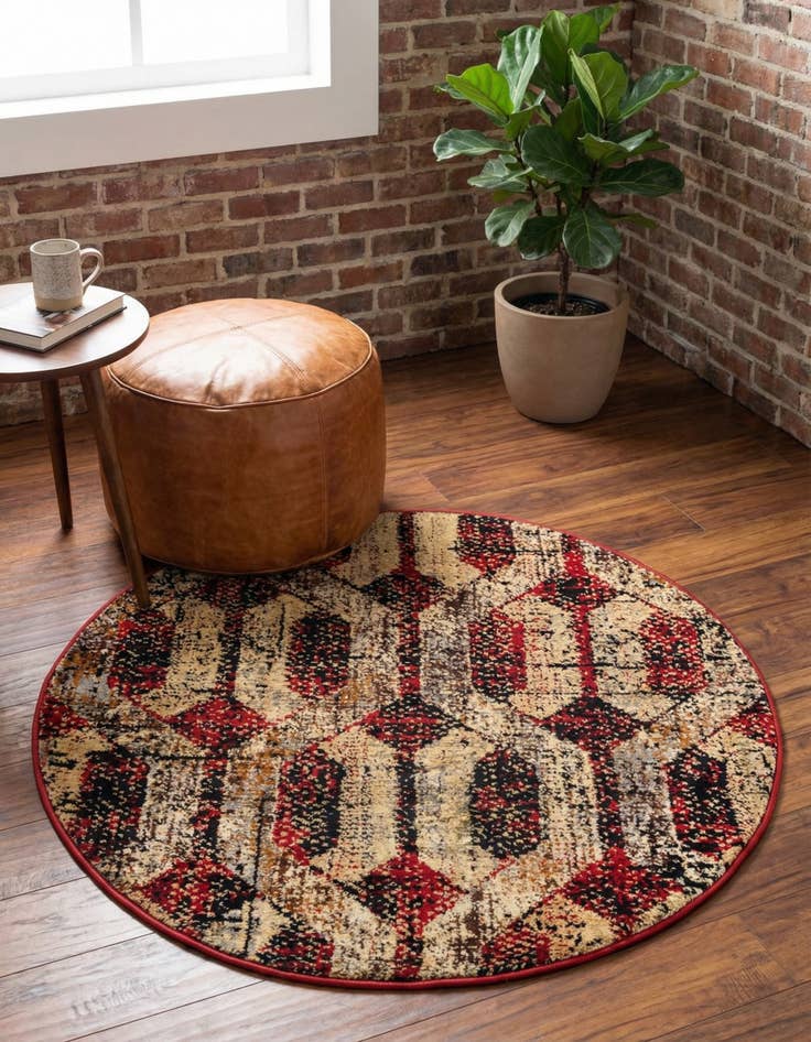 Detail image of 3' 3 x 3' 3 Saturn Round Rug