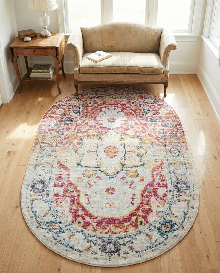 Detail image of 5' 3 x 8' Madeline Vintage Oval Rug