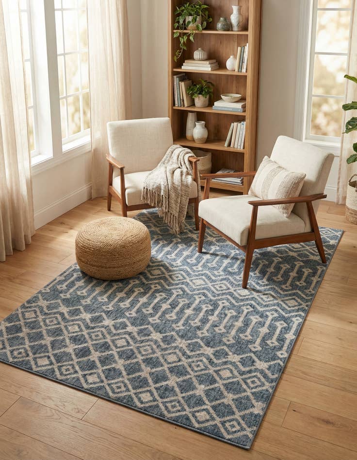 Detail image of 4' x 6' Eco Trellis Rug