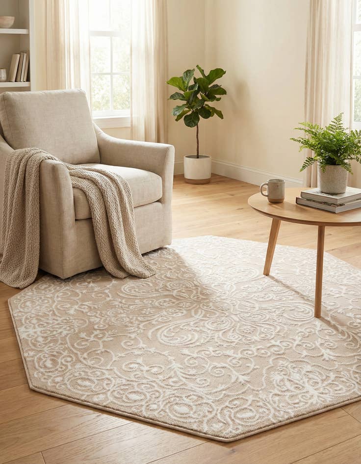 Detail image of 6' x 6' Nepal Octagon Rug