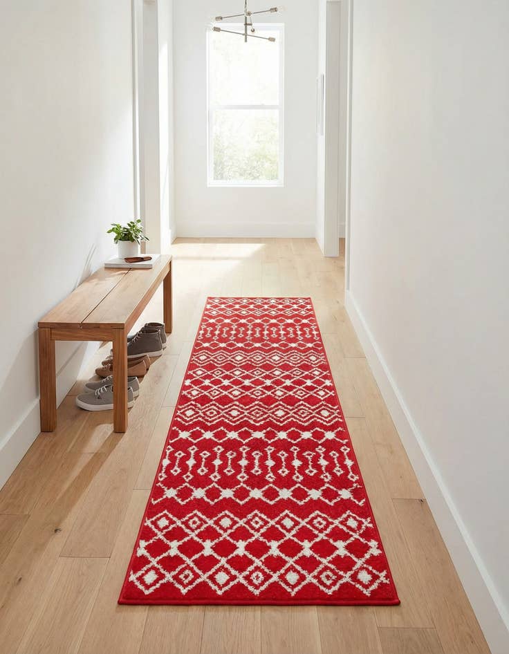 Detail image of 2' x 7' Moroccan Trellis Runner Rug