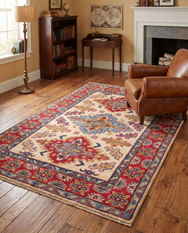 3' 6 x 5' Hand Knotted Kazak Rug