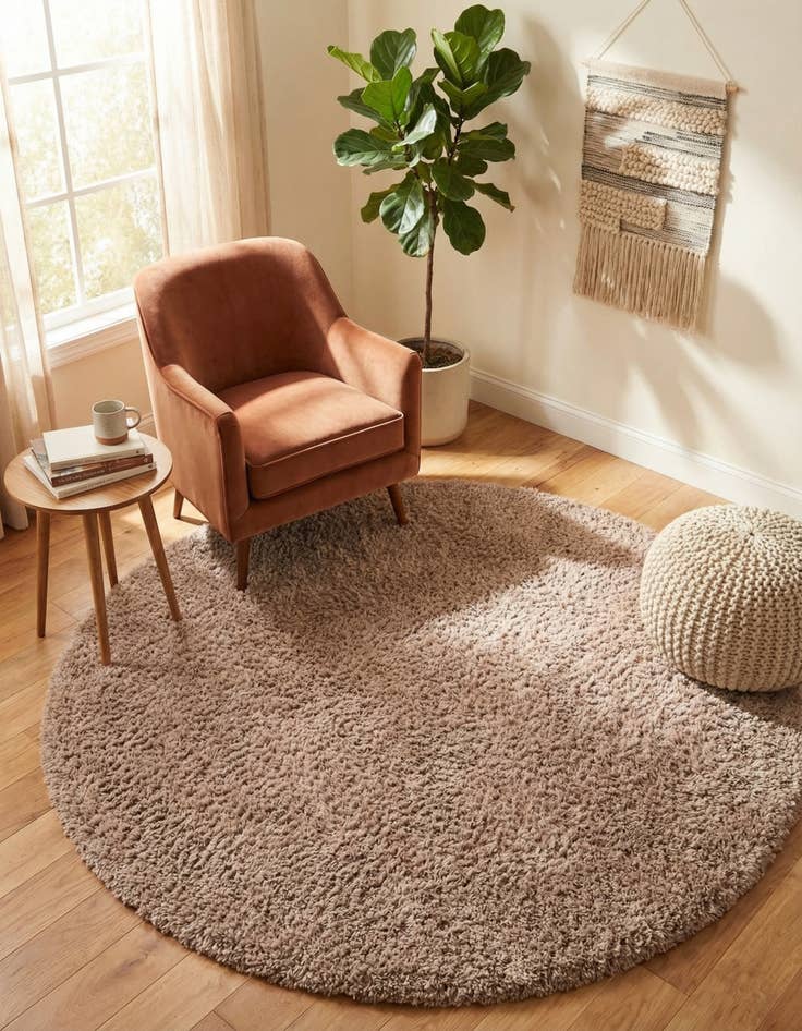 Detail image of 6' 7 x 6' 7 Infinity Shag Round Rug