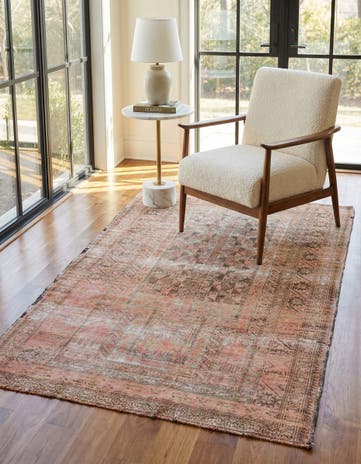 3' 5 x 5' 5 Hand Knotted Ultra Vintage Persian Wool Rug