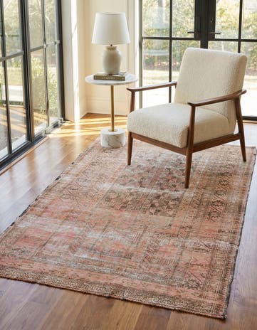 3' 5 x 5' 5 Hand Knotted Ultra Vintage Persian Wool Rug