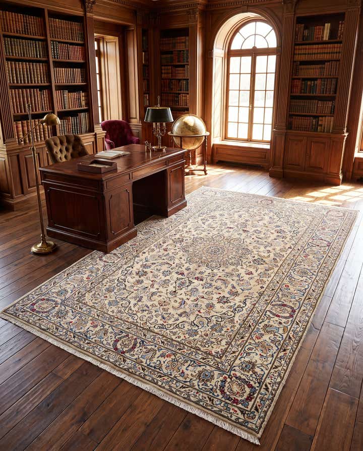 195cm x 310cm Kashan Alfombra Lana