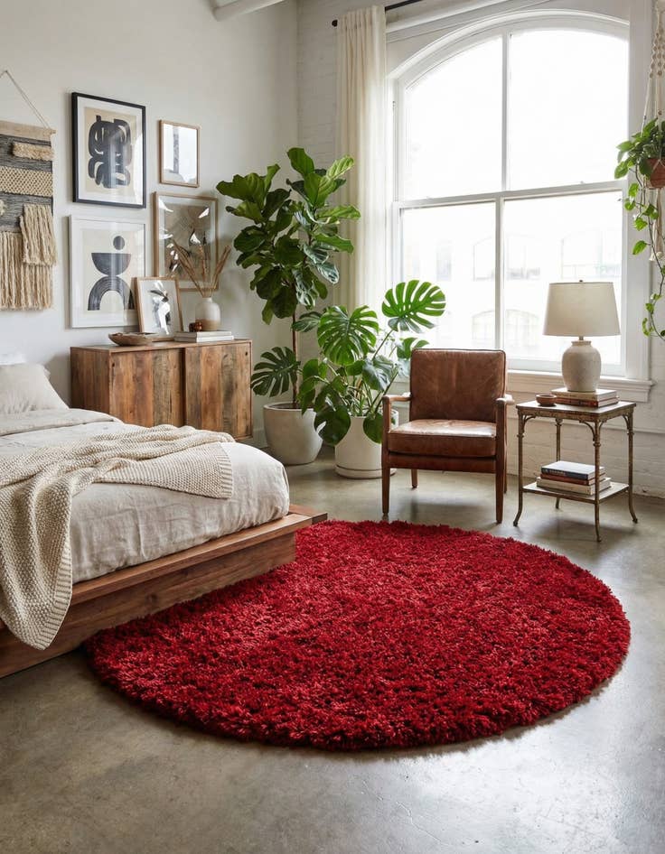 Detail image of 6' 7 x 6' 7 Infinity Shag Round Rug