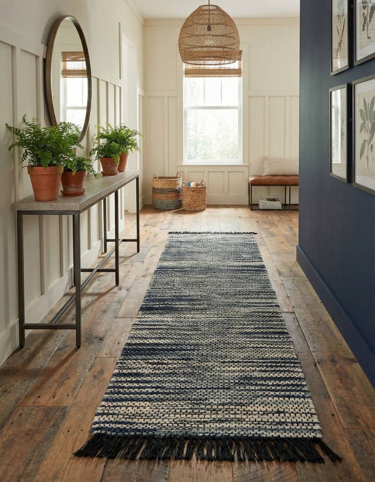 Detail image of 2' 7 x 12'  Hand Woven Chunky Jute Runner Rug