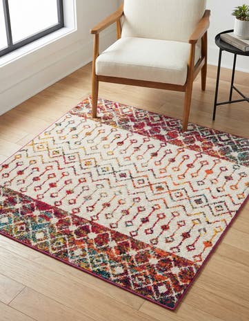 4' x 4' Moroccan Trellis Square Rug