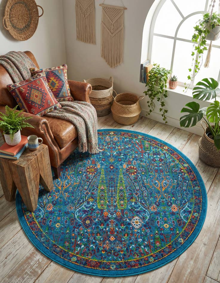 Detail image of  5' 3 x 5' 3 Calypso Round Rug