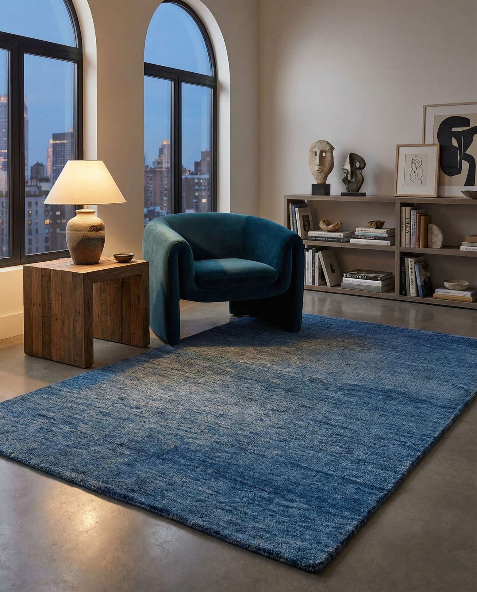 4' 8 x 6' 6 Hand Knotted Gabbeh Wool Rug