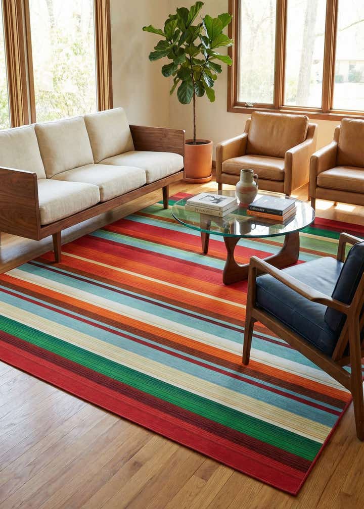 7' 10 x 10' Easy-Clean Modern Indoor / Outdoor Rug