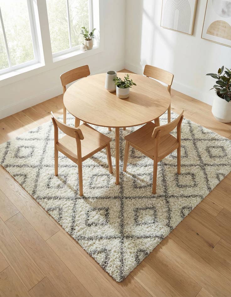 Detail image of 6' x 6' Trellis Shag Square Rug