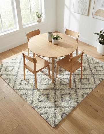 6' x 6' Lattice Shag Square Rug