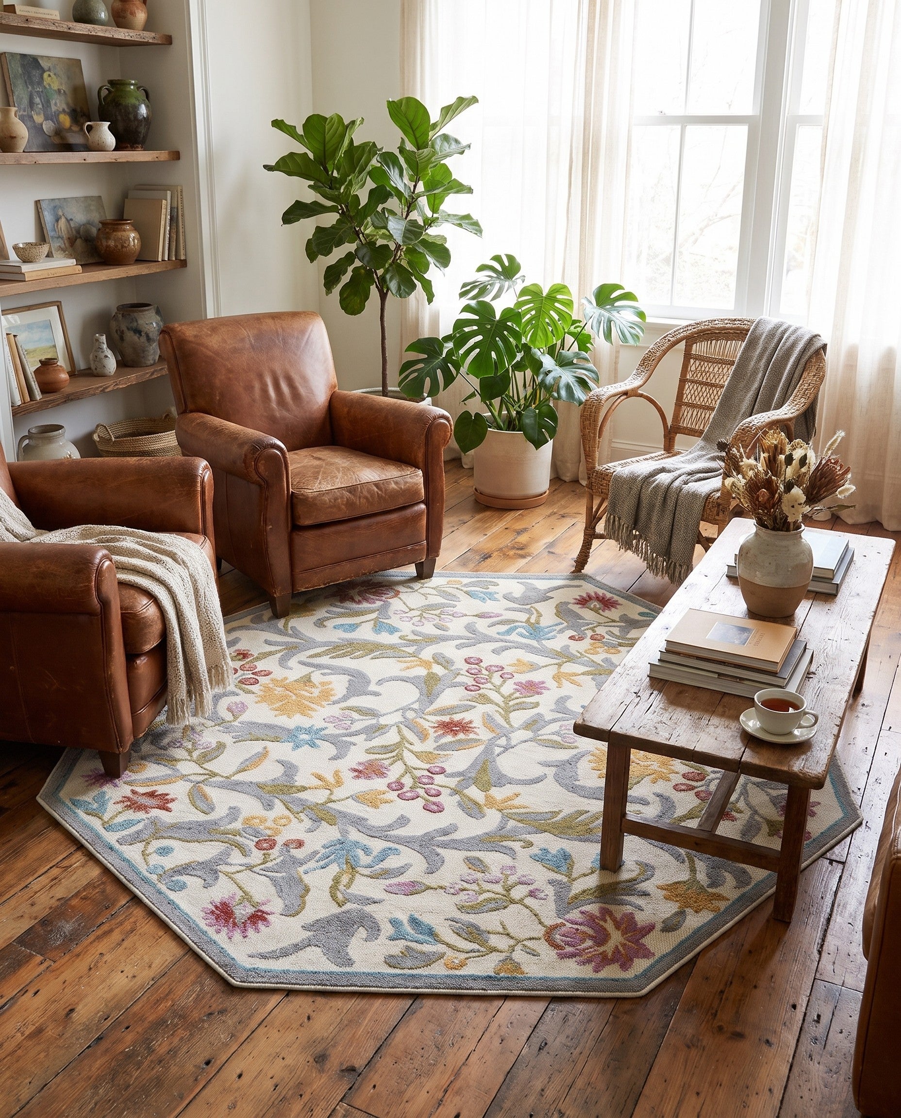 6' x 6' Blossom Octagon Rug