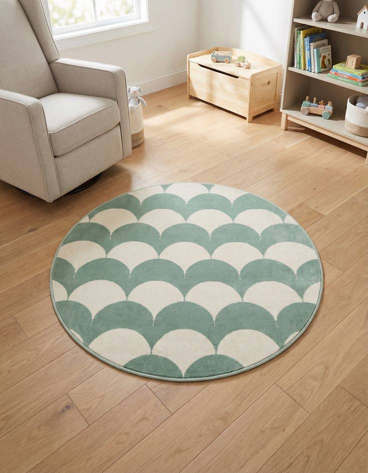 Detail image of 4' x 4' Whimsy Kids Round Rug