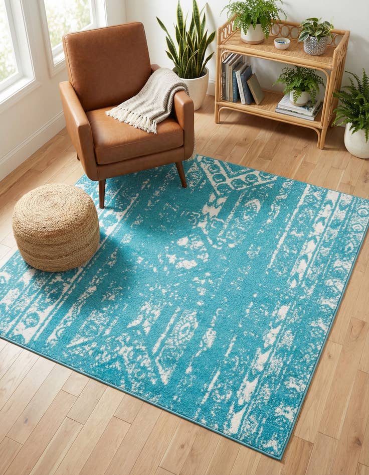 Detail image of 5' 3 x 5' 3 Lennon Square Rug