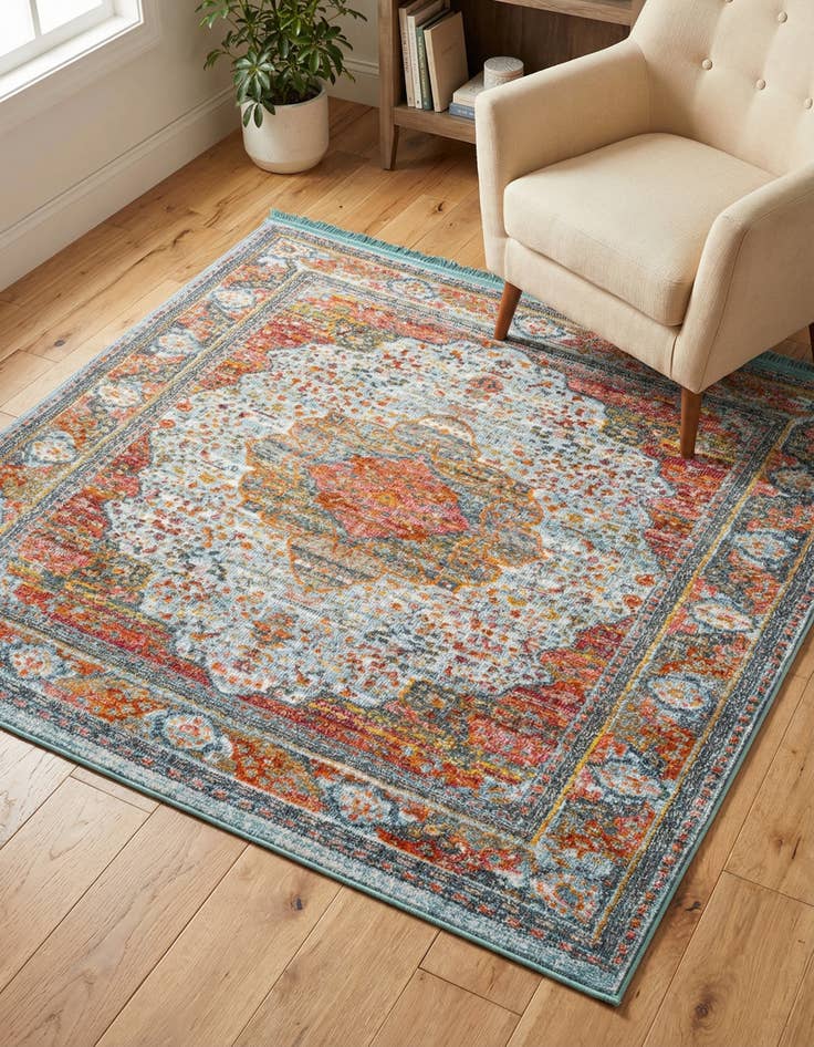 Detail image of 4' x 4' Santiago Square Rug