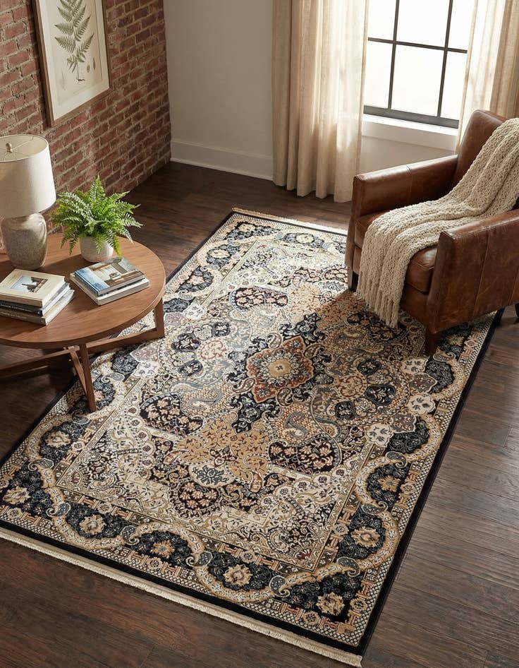 Detail image of 5' 3 x 8' Nain Design Rug