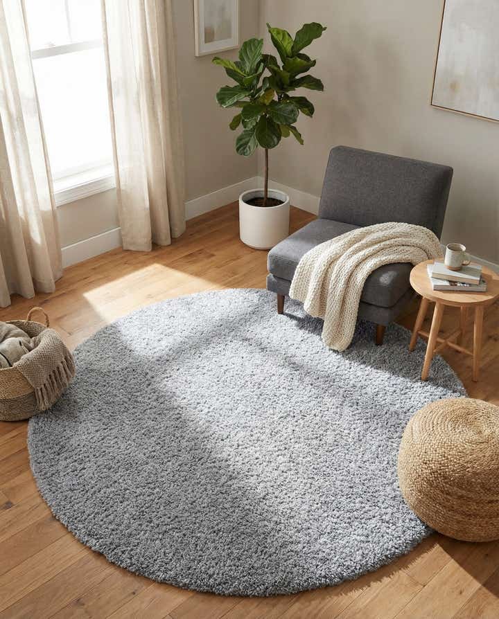 6' x 6' Zermatt Shag Round Rug