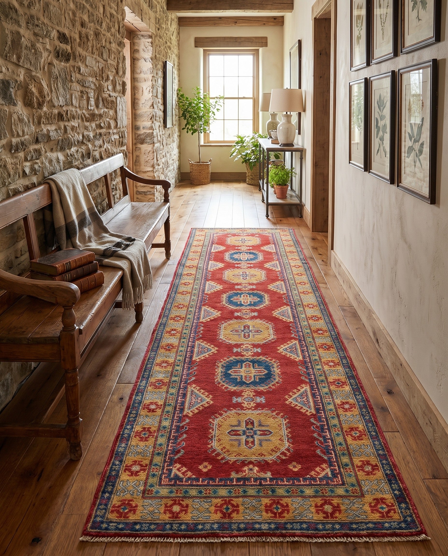 Detail image 3 of 10: 2' 9 x 10' 2 Hand Knotted Kazak Runner Rug