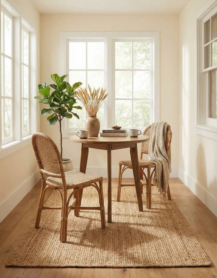 Detail image of 4' 1 x 6' 1  Hand Braided Jute Luxe Rug