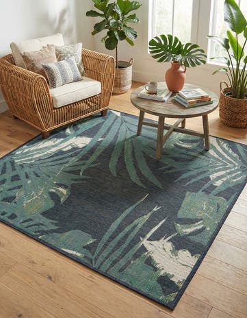 7' 10 x 7' 10 Easy-Clean Baja Indoor / Outdoor Square Rug