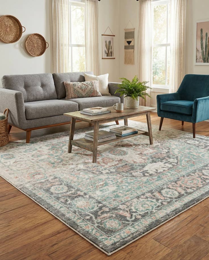 Detail image of 8' x 8' Madeline Vintage Square Rug