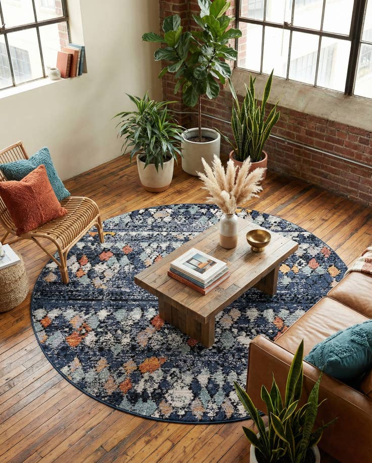 Detail image of 7' x 7' Morocco Round Rug